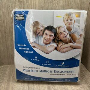 Utopia Bedding Waterproof Mattress Full Size Encasement Protector Bed Bug Proof